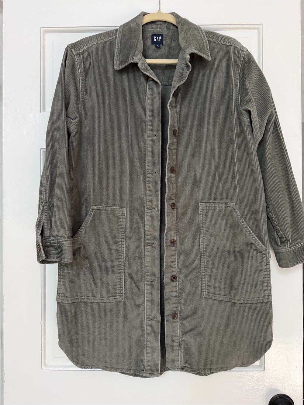 GAP Olive Green Corduroy Button-Up Jacket